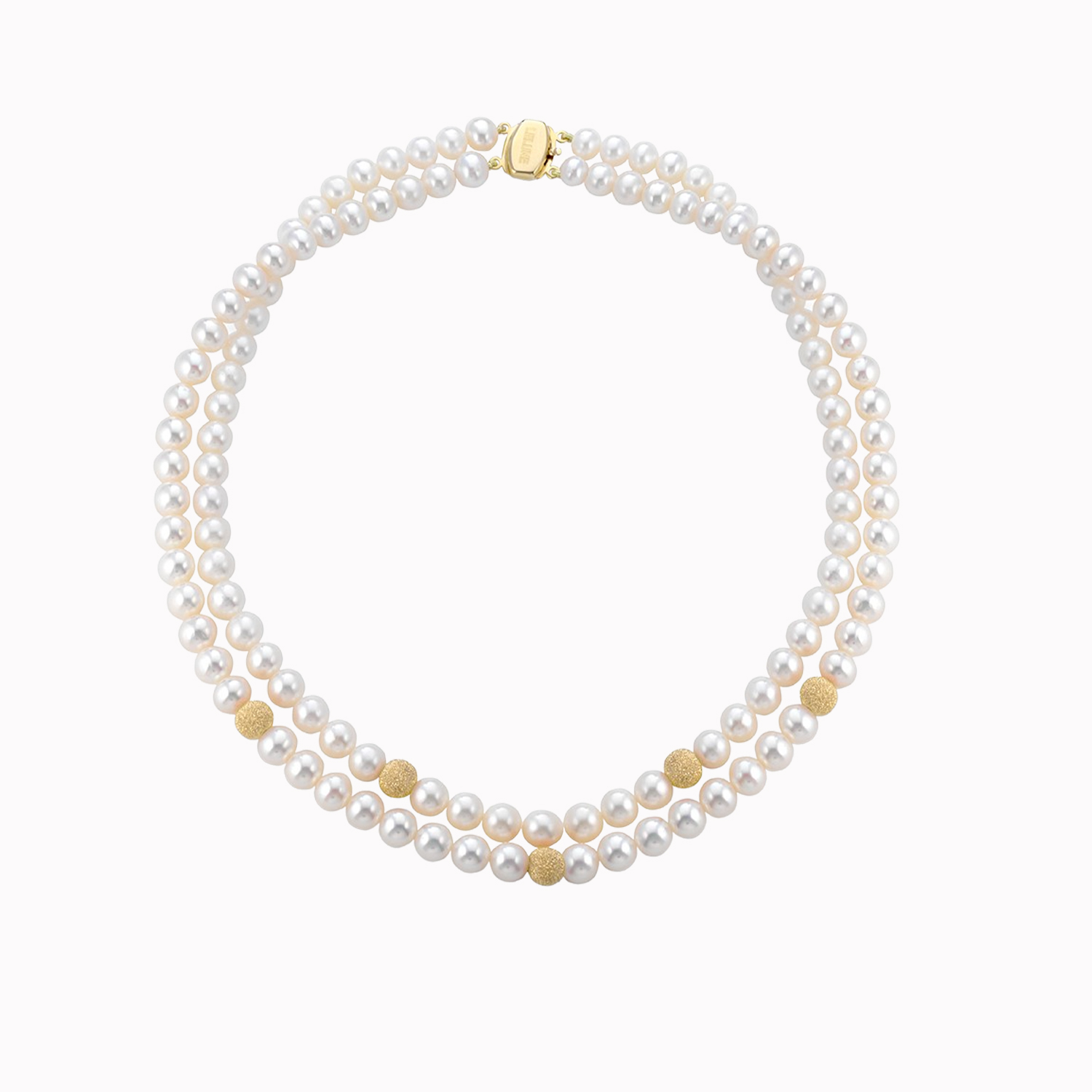COSCIA PEARL NECKLACE LELUNE WITH GOLD ELEMENTS 