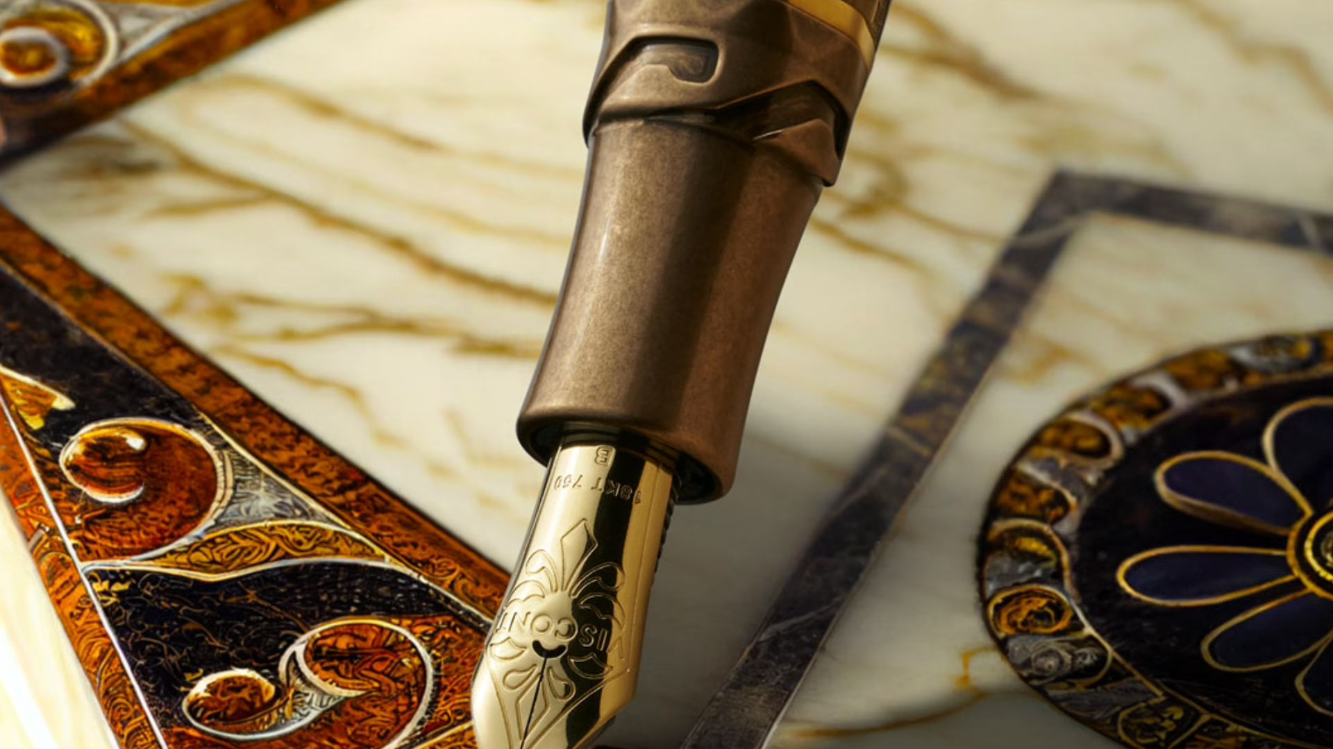 IL MAGNIFICO EGYPTIAN MARBLE ROLLERBALL PEN